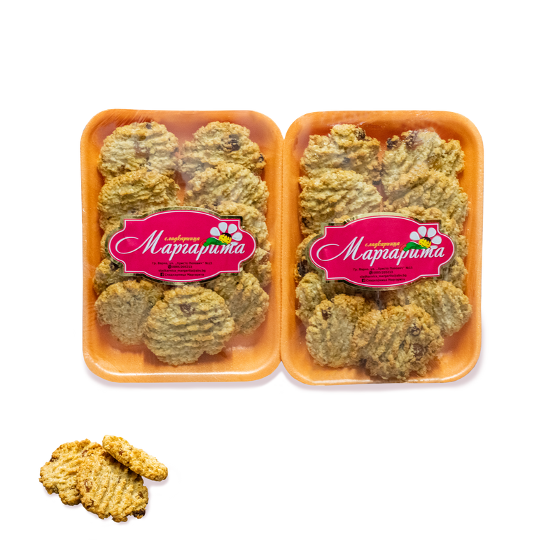 Бисквити с овесени ядки и стафиди