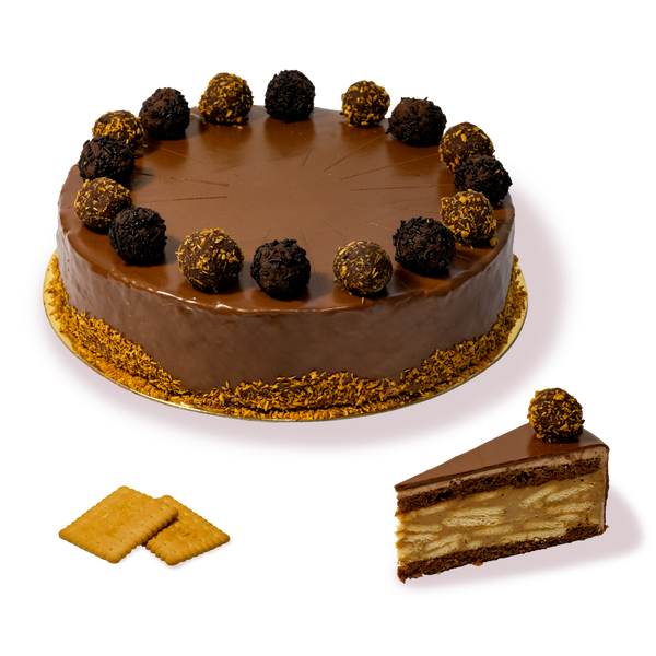Торта Мираж от сладкарница Маргарита с шоколадови топчета.
