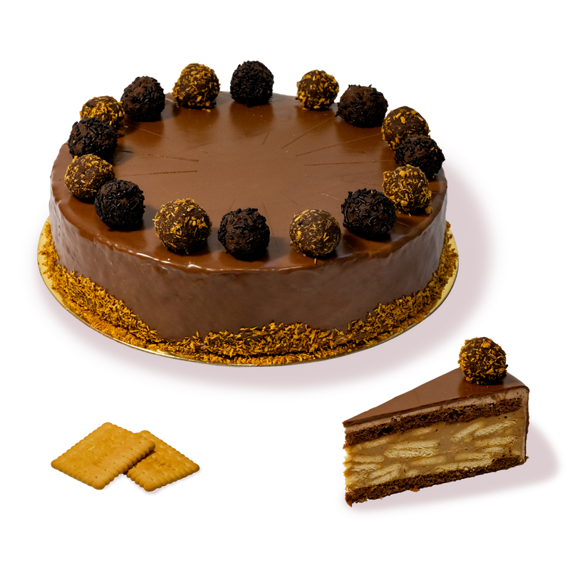 Торта Мираж от сладкарница Маргарита с шоколадови топчета.