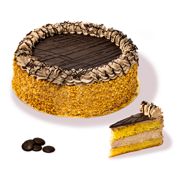 Торта Шоко от сладкарница Маргарита с богата шоколадова глазура и орехови трохи.