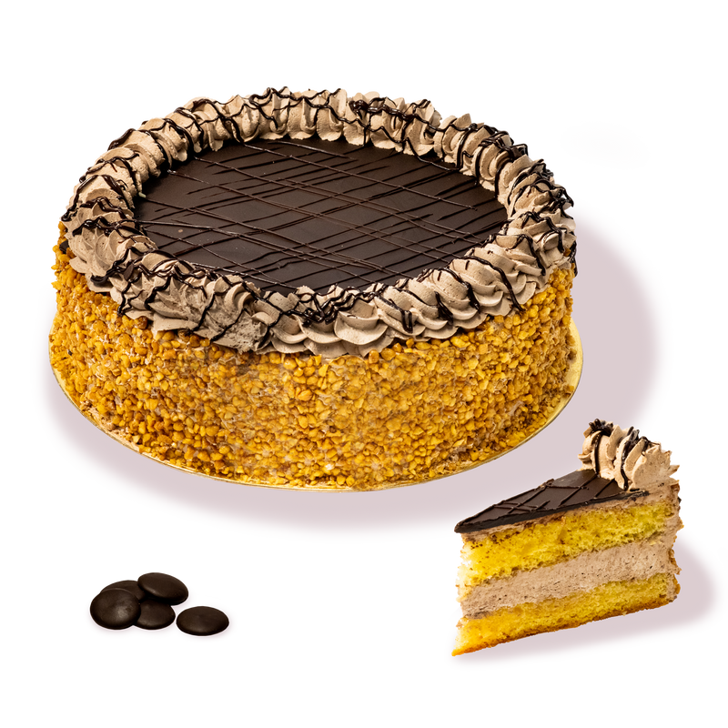 Торта Шоко от сладкарница Маргарита с богата шоколадова глазура и орехови трохи.