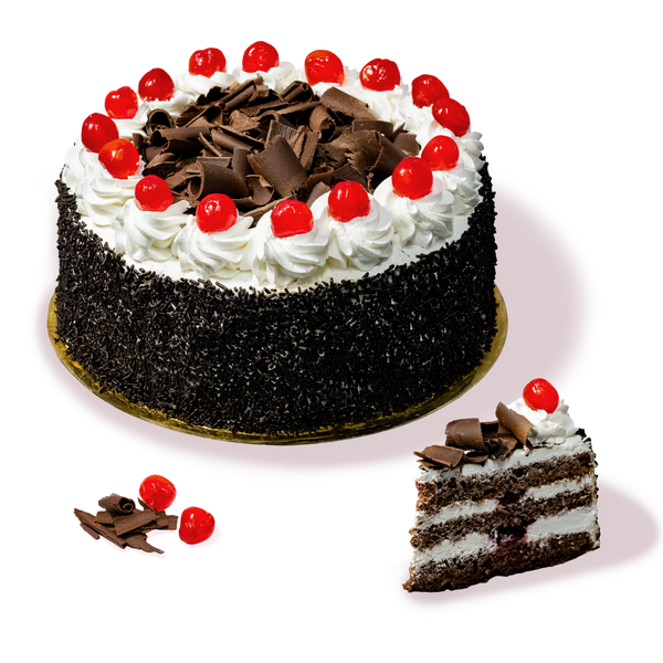 Шварцвалдска торта с череши от Сладкарница Маргарита, с кремови слоеве.